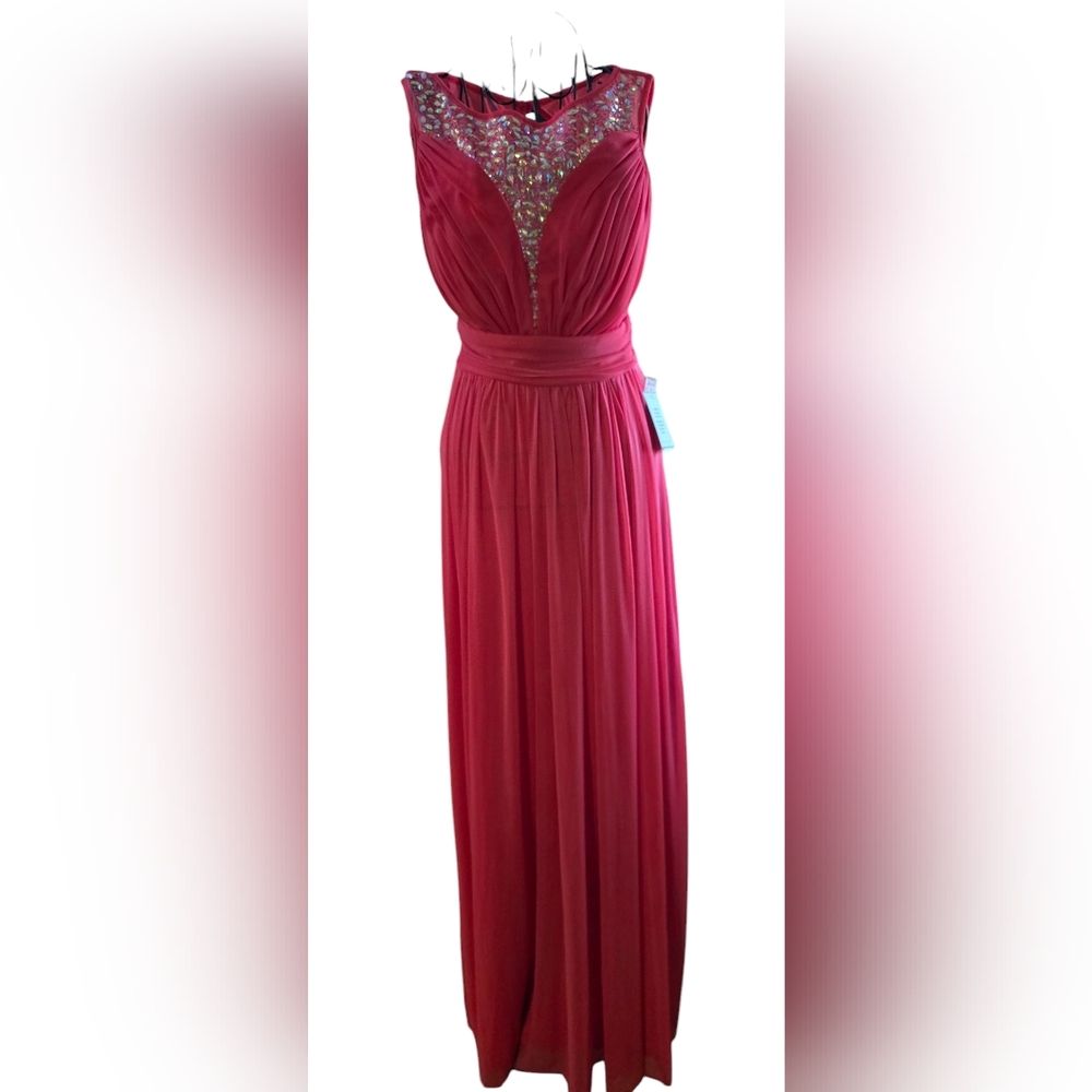NWT Size 2: B. Darlin Beaded Chiffon Evening/Formal Dress